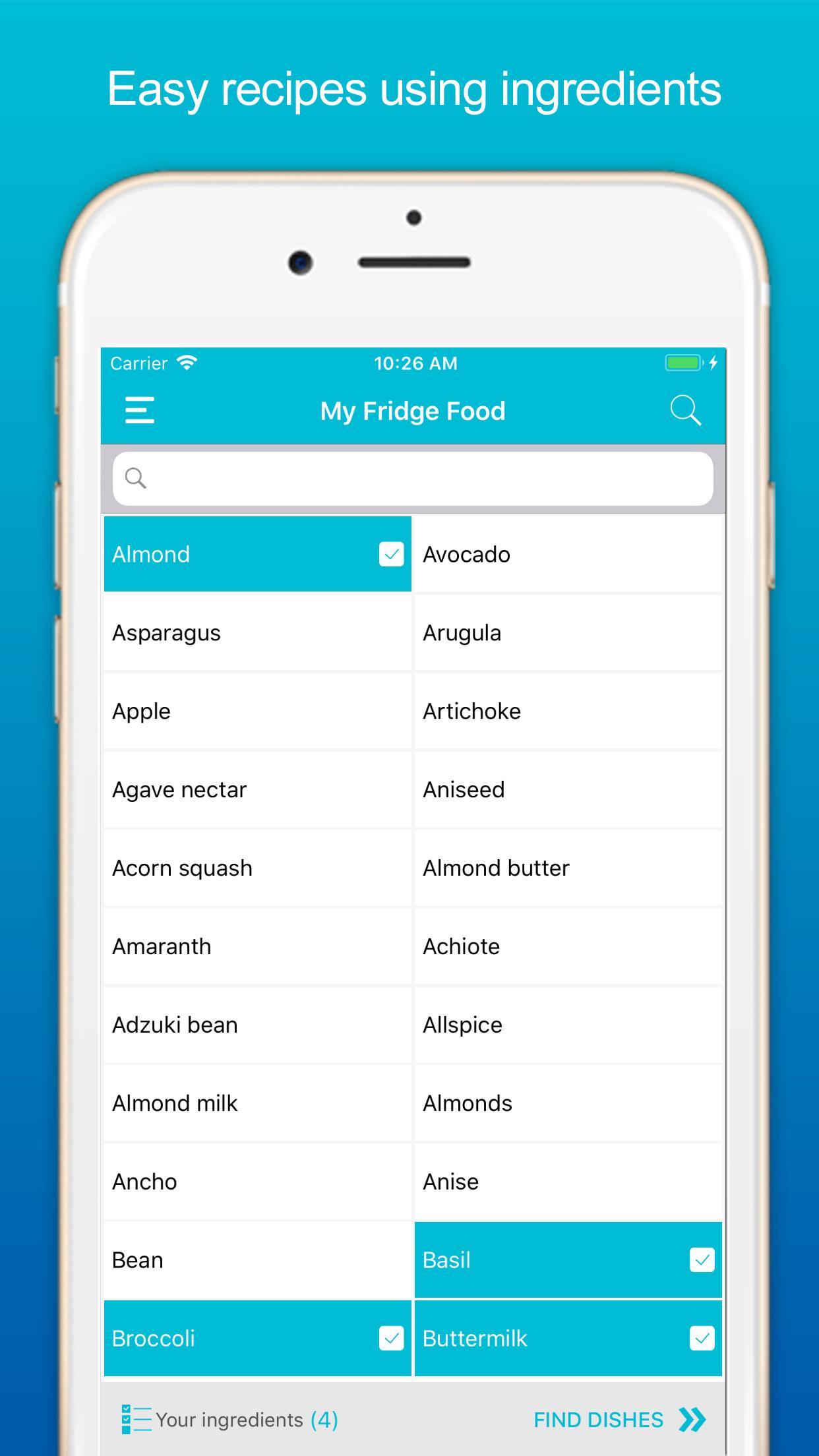 اسکرین شات 1 برنامه My fridge food – Quick & Easy