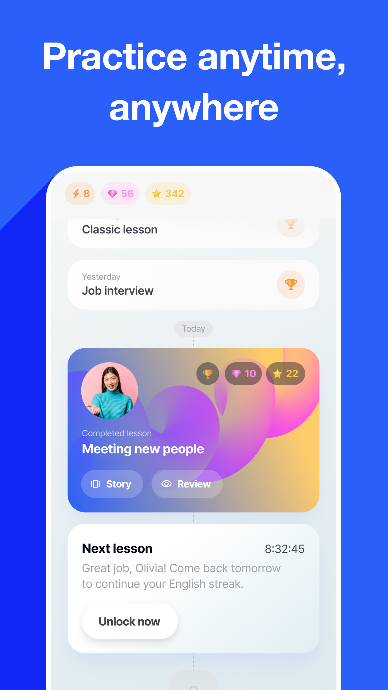 اسکرین شات 4 برنامه Speak English with Loora AI