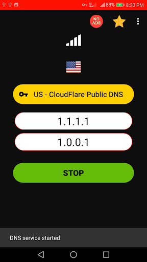 اسکرین شات برنامه Speedy DNS Changer 8