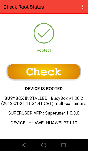 اسکرین شات 6 برنامه Root Checker (Superuser)