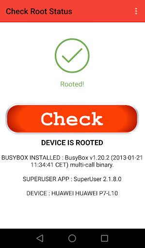 اسکرین شات 3 برنامه Root Checker (Superuser)