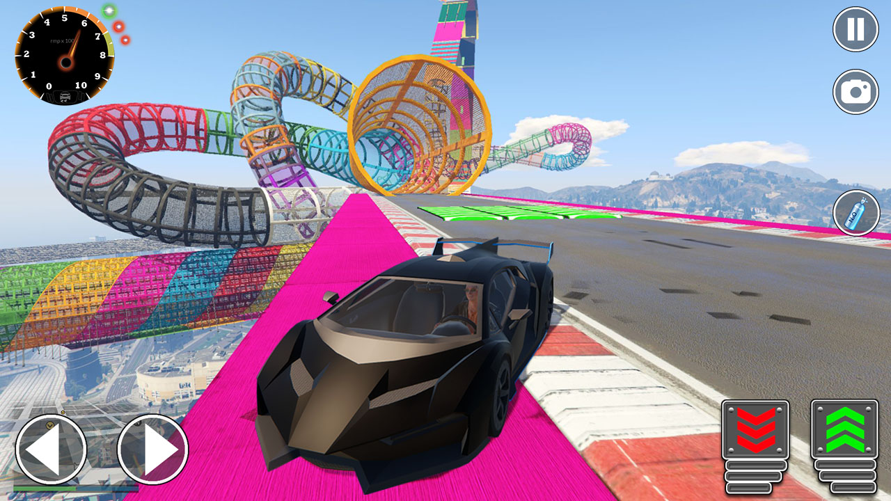 اسکرین شات 3 بازی Mega Ramp Sports Car Stunt 3D