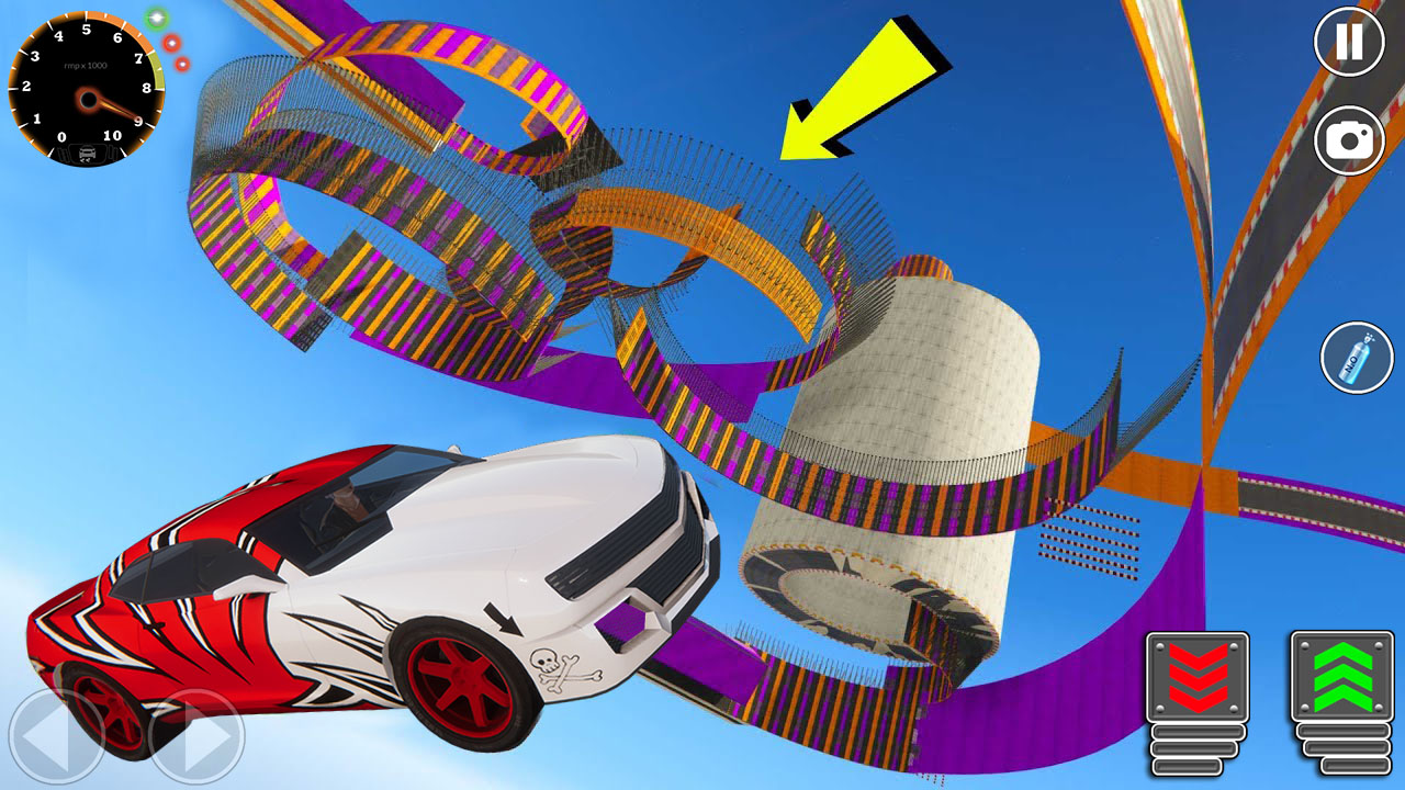 اسکرین شات 4 بازی Mega Ramp Sports Car Stunt 3D
