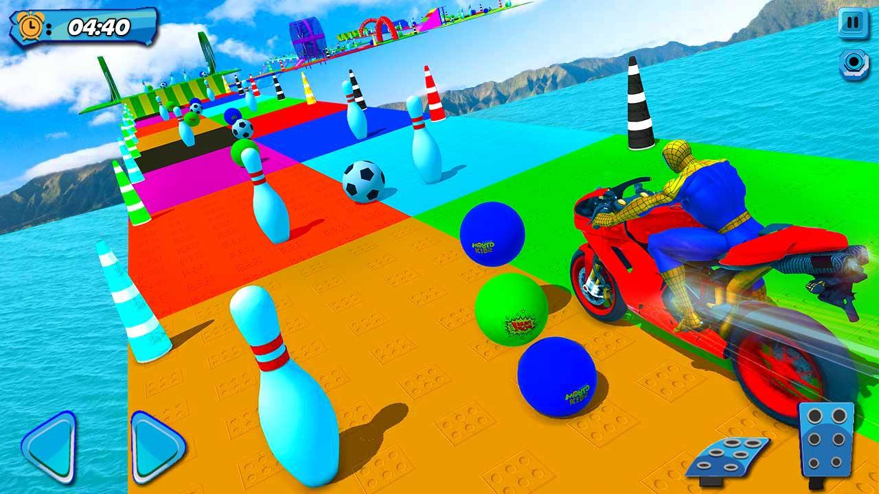 اسکرین شات 4 بازی Superhero Bike Stunt Games 3D