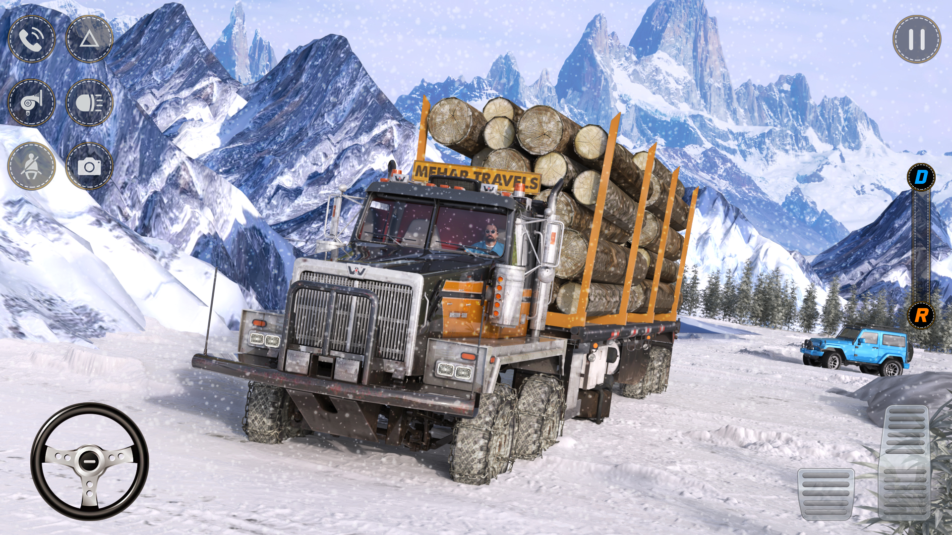 اسکرین شات 2 بازی Offroad Snow Mud Truck Runner