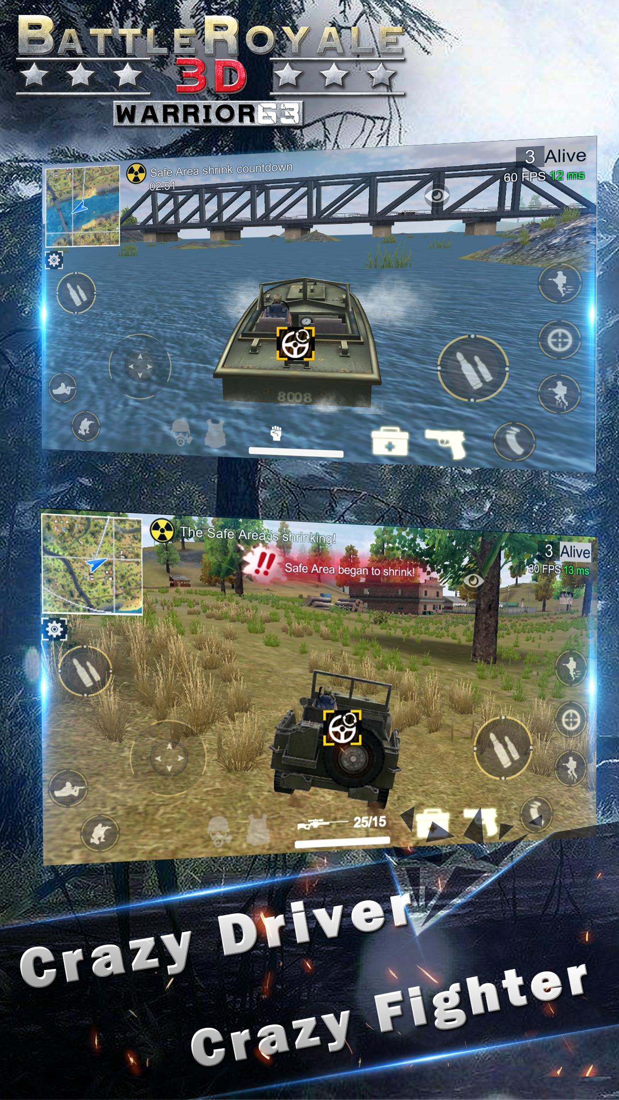 اسکرین شات 2 بازی Battle Royale 3D - Warrior63