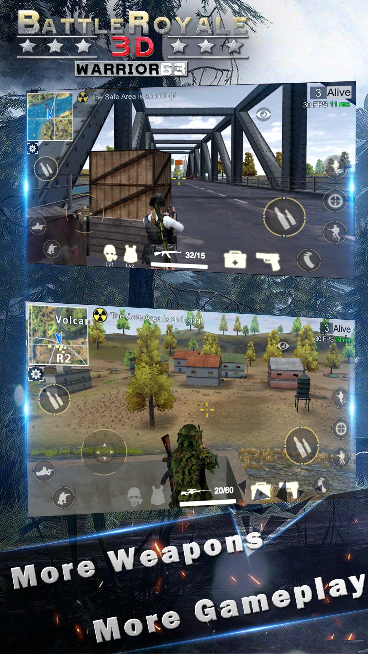 اسکرین شات 3 بازی Battle Royale 3D - Warrior63