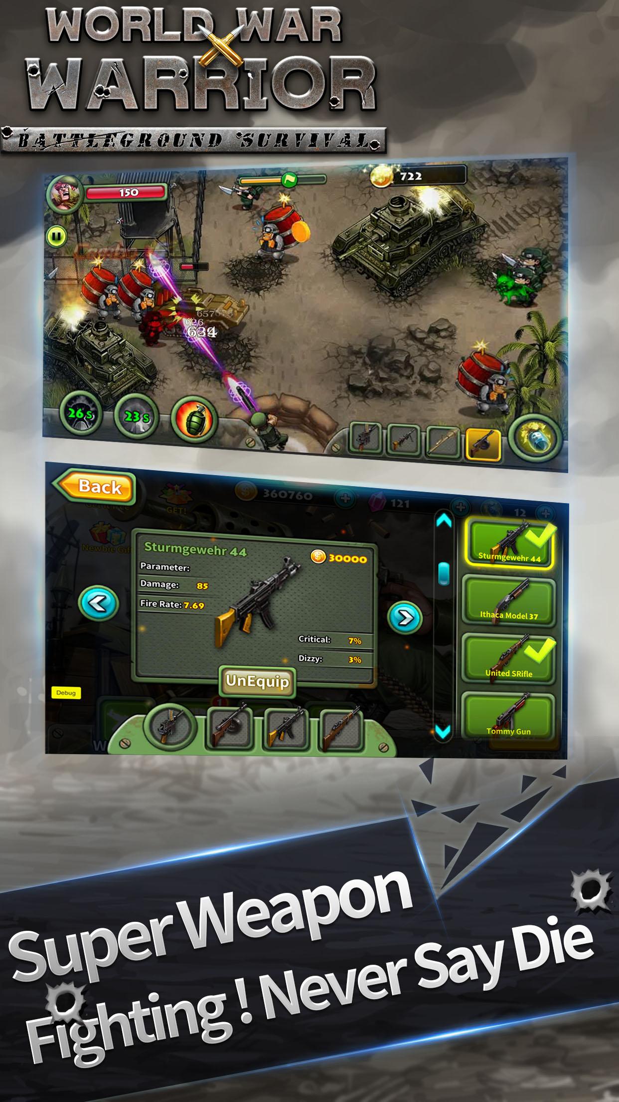 اسکرین شات 3 بازی World War Warrior - Survival