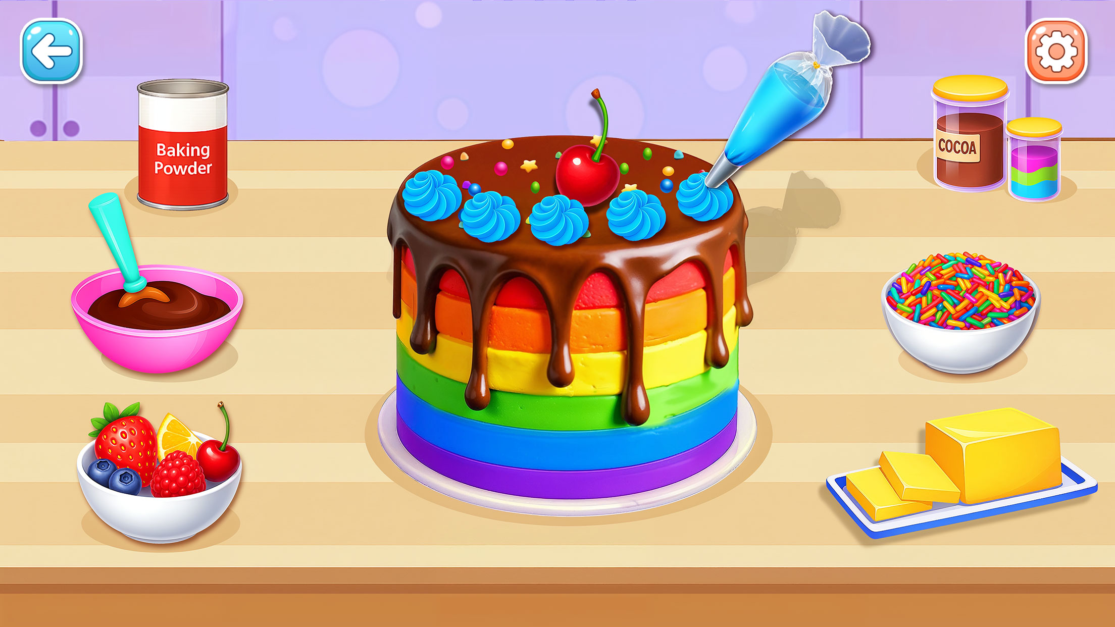 اسکرین شات 1 بازی Birthday Cake Maker: Cake Game