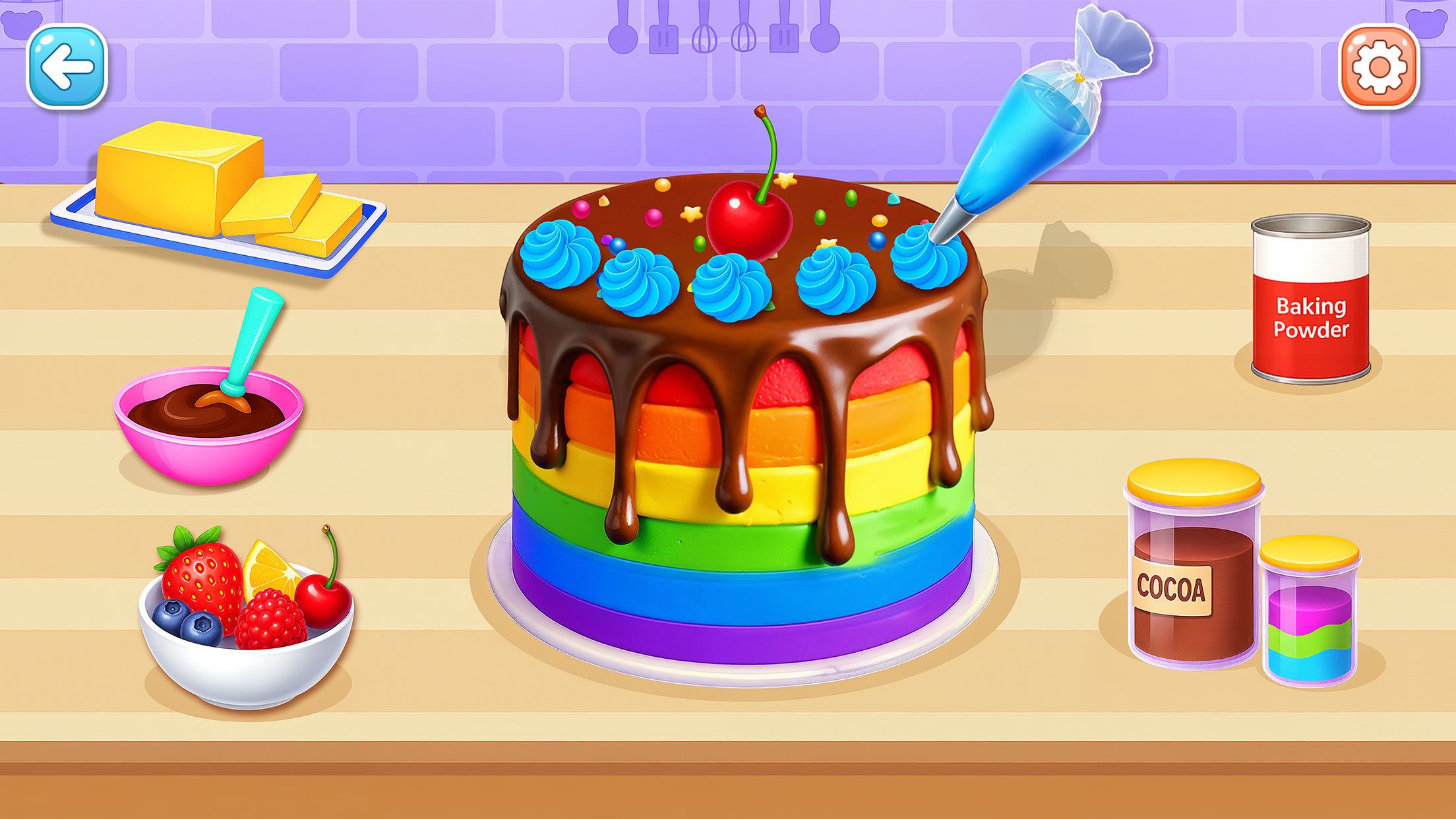اسکرین شات 1 بازی Birthday Cake Maker: Cake Game