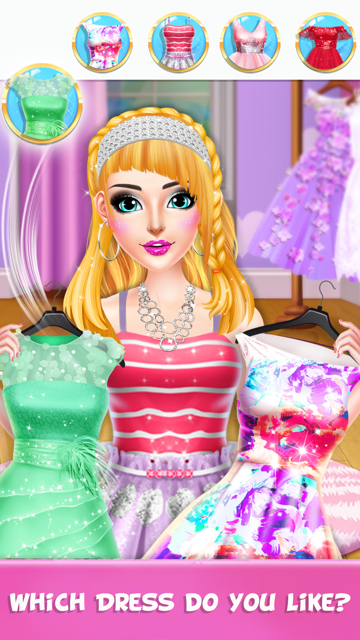 اسکرین شات 5 بازی Braided Hair Salon Girls Games