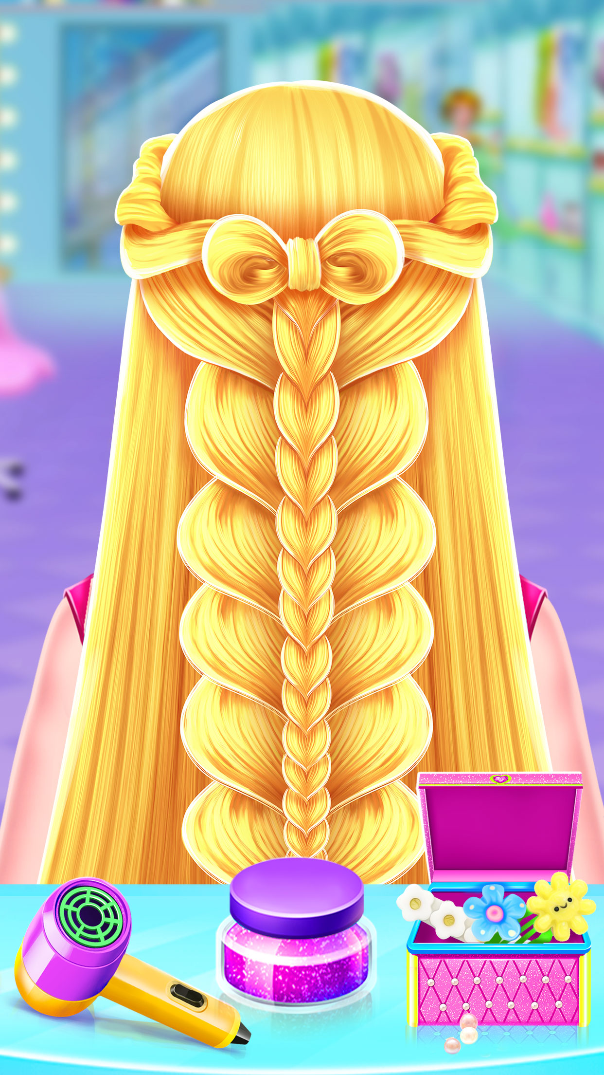 اسکرین شات 1 بازی Braided Hair Salon Girls Games