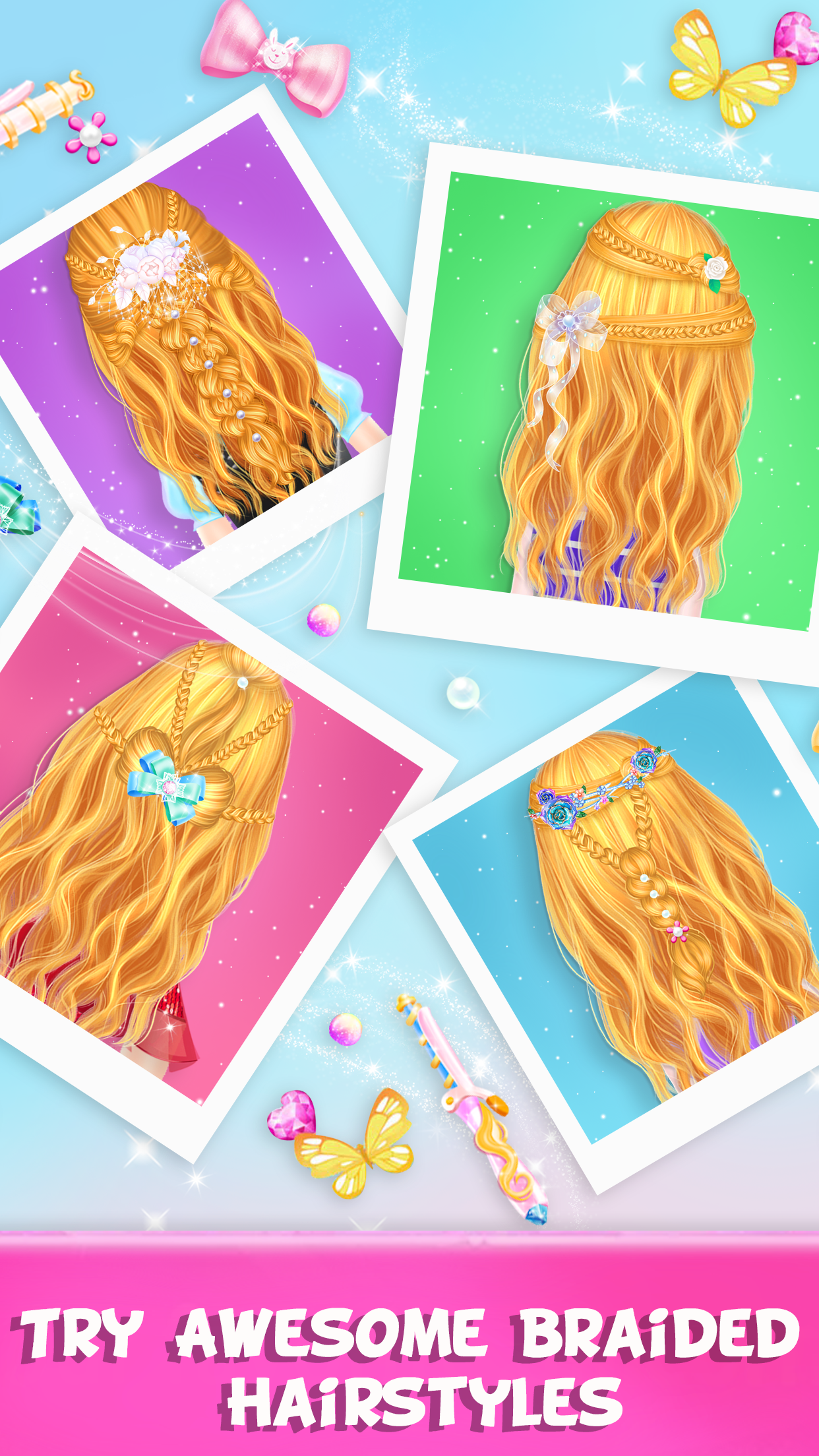 اسکرین شات 8 بازی Braided Hair Salon Girls Games