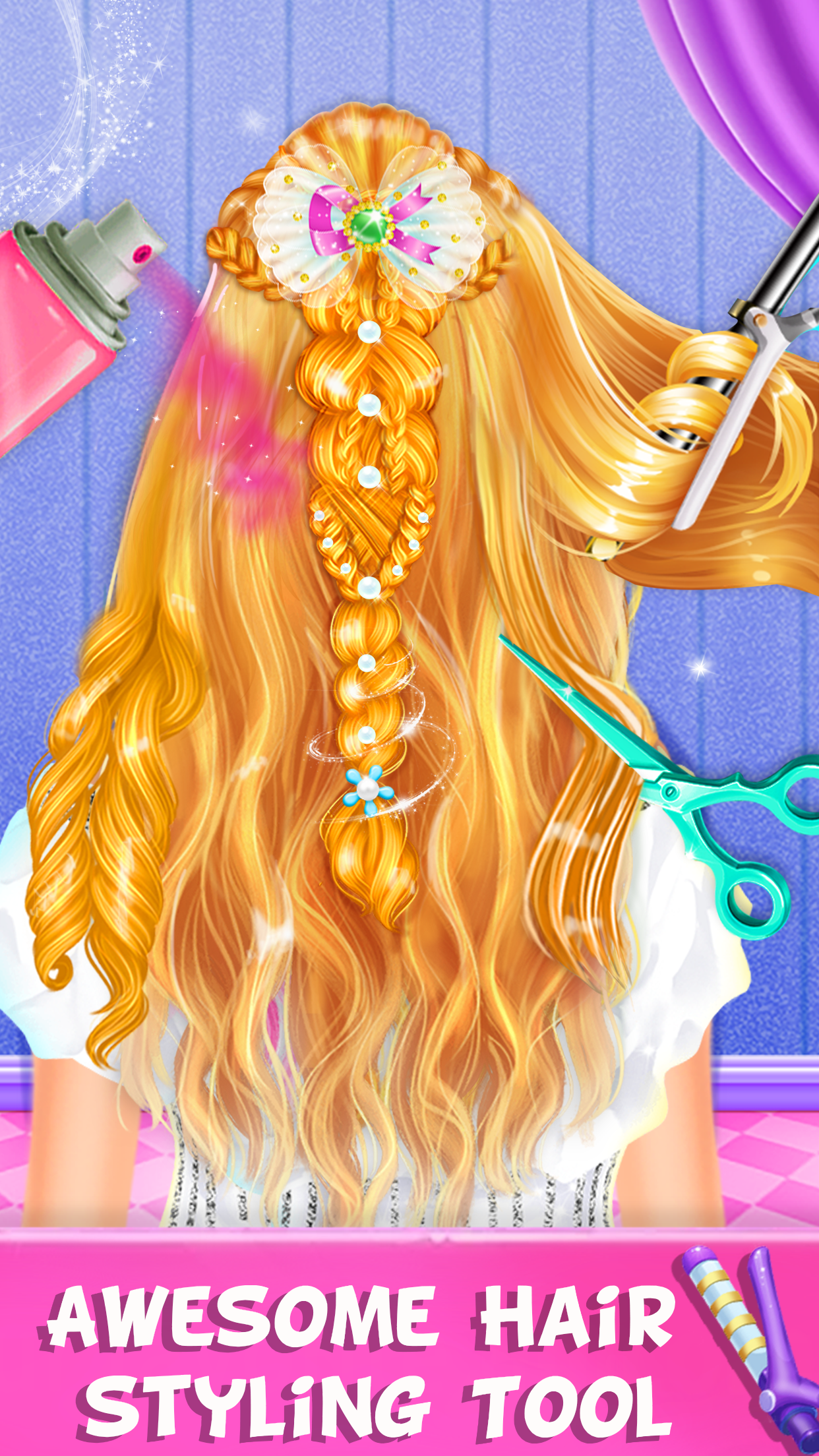 اسکرین شات 6 بازی Braided Hair Salon Girls Games