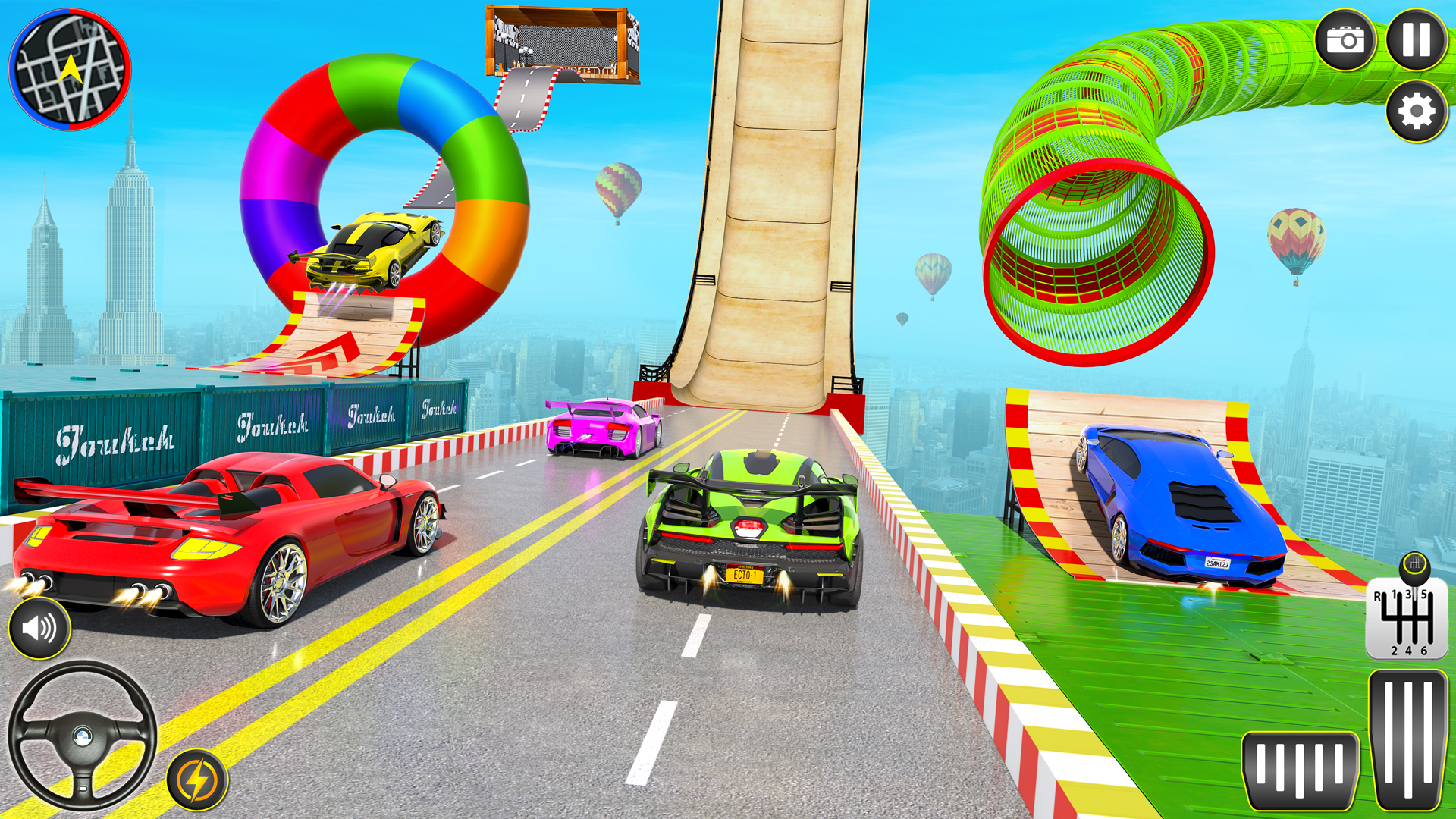 اسکرین شات 4 برنامه Gt Car Stunt Ramp Car Games 3D