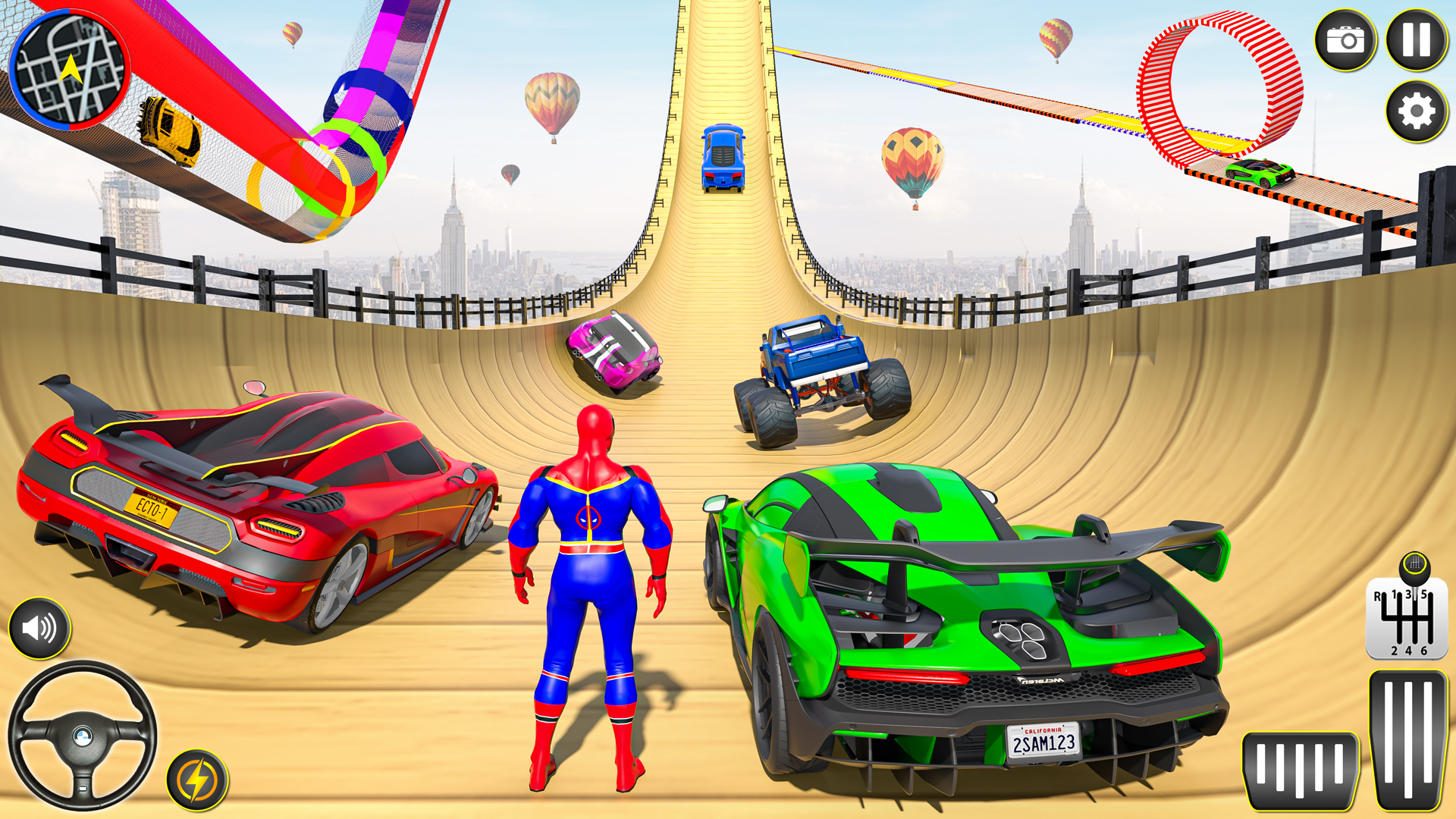 اسکرین شات 3 برنامه Gt Car Stunt Ramp Car Games 3D