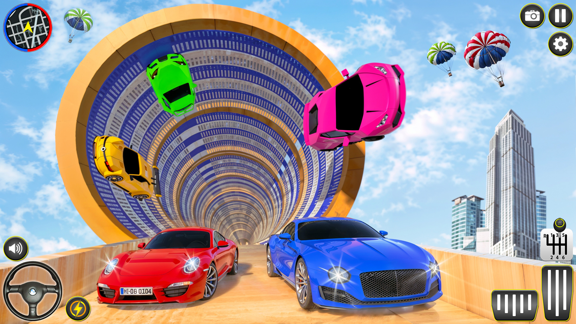 اسکرین شات 5 برنامه Gt Car Stunt Ramp Car Games 3D