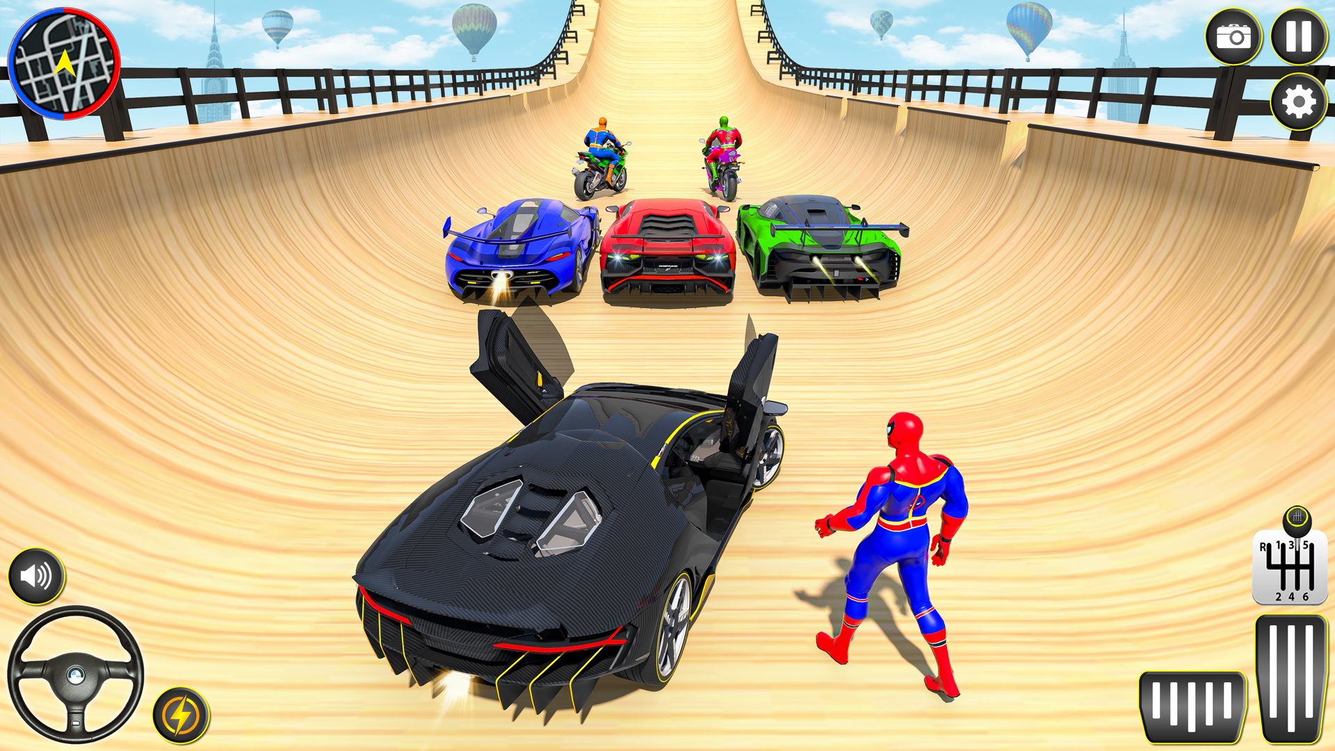 اسکرین شات 1 برنامه Gt Car Stunt Ramp Car Games 3D