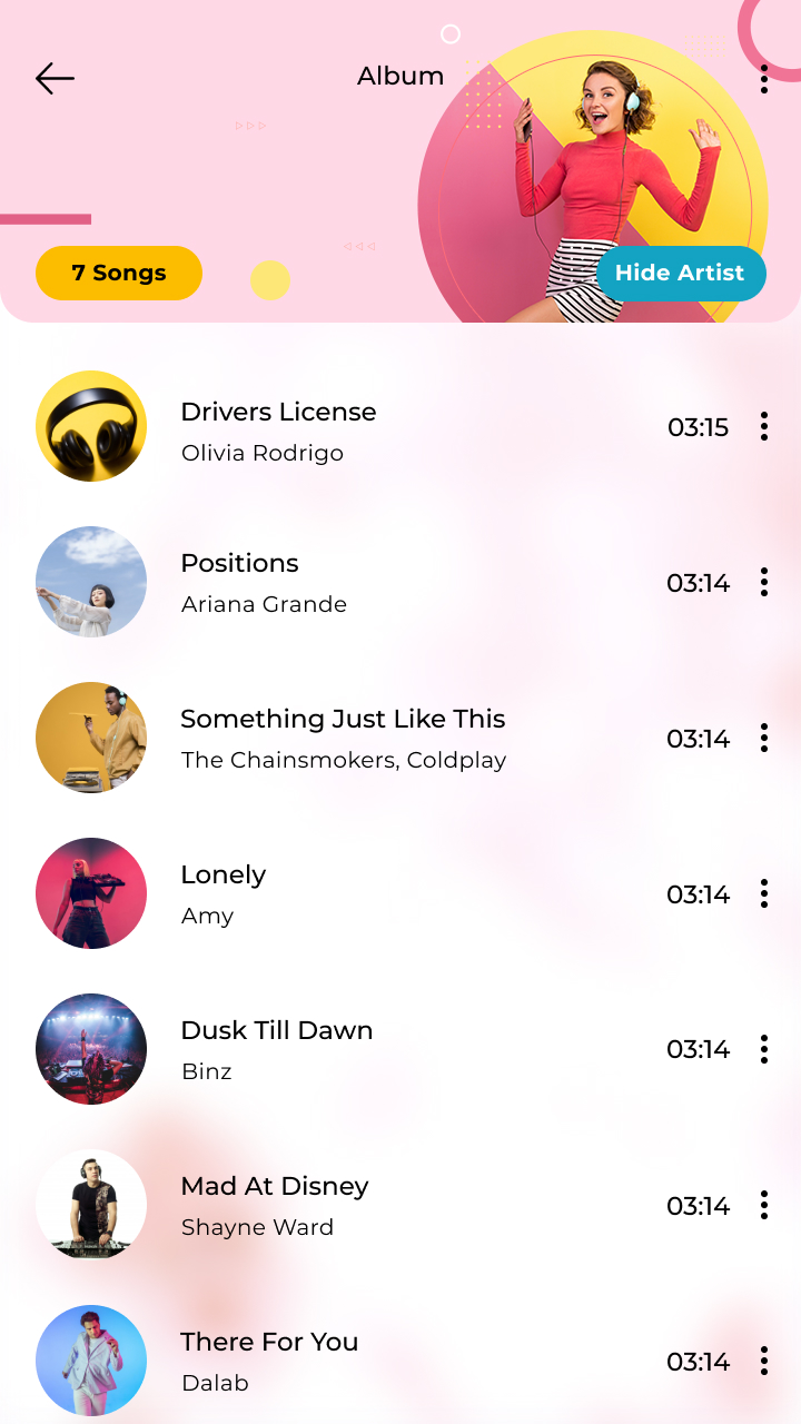 اسکرین شات 4 برنامه Music player