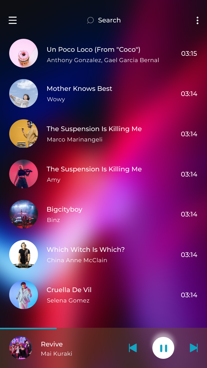 اسکرین شات 5 برنامه Music player