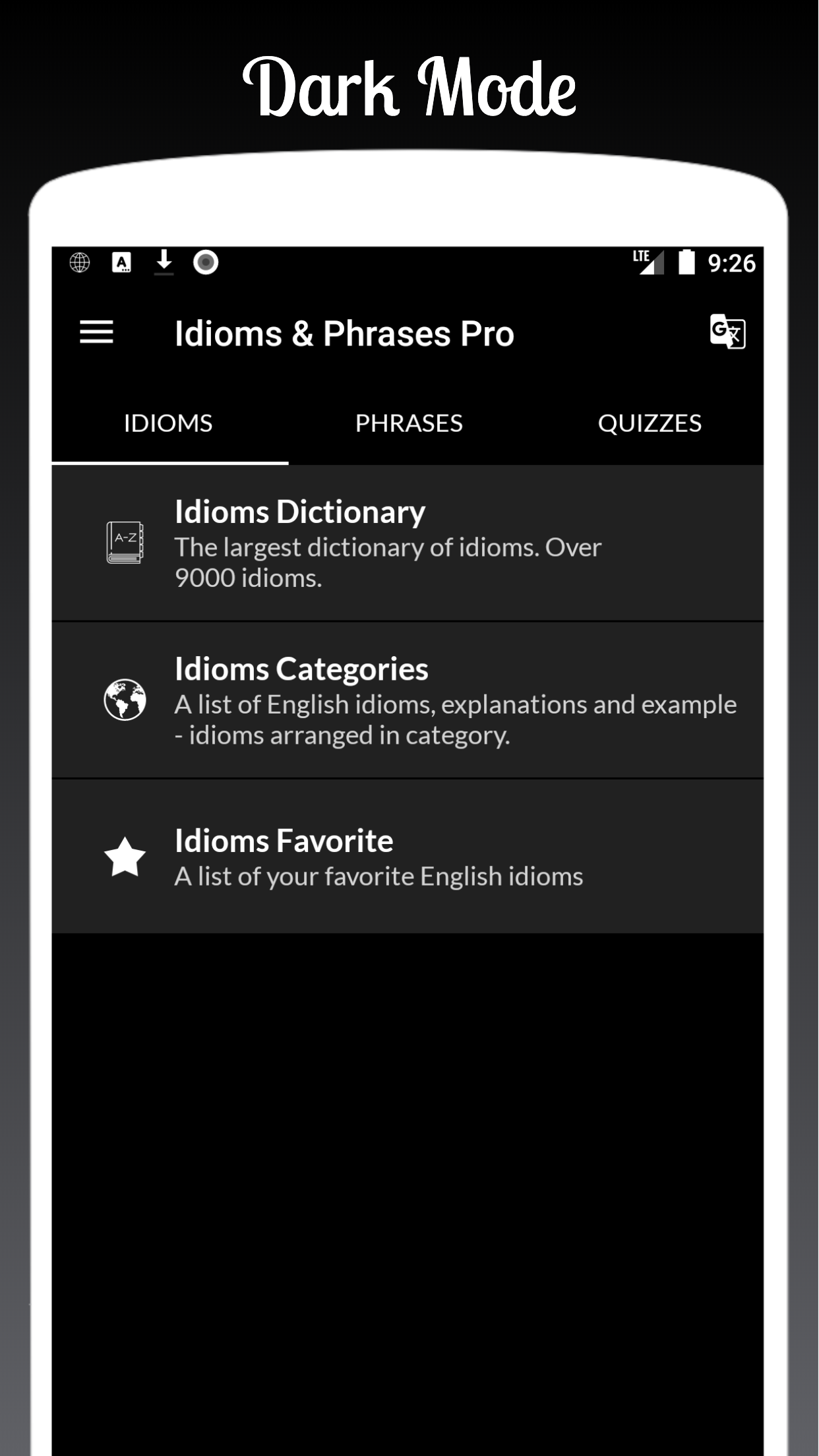 اسکرین شات 1 برنامه English Idioms & Phrases