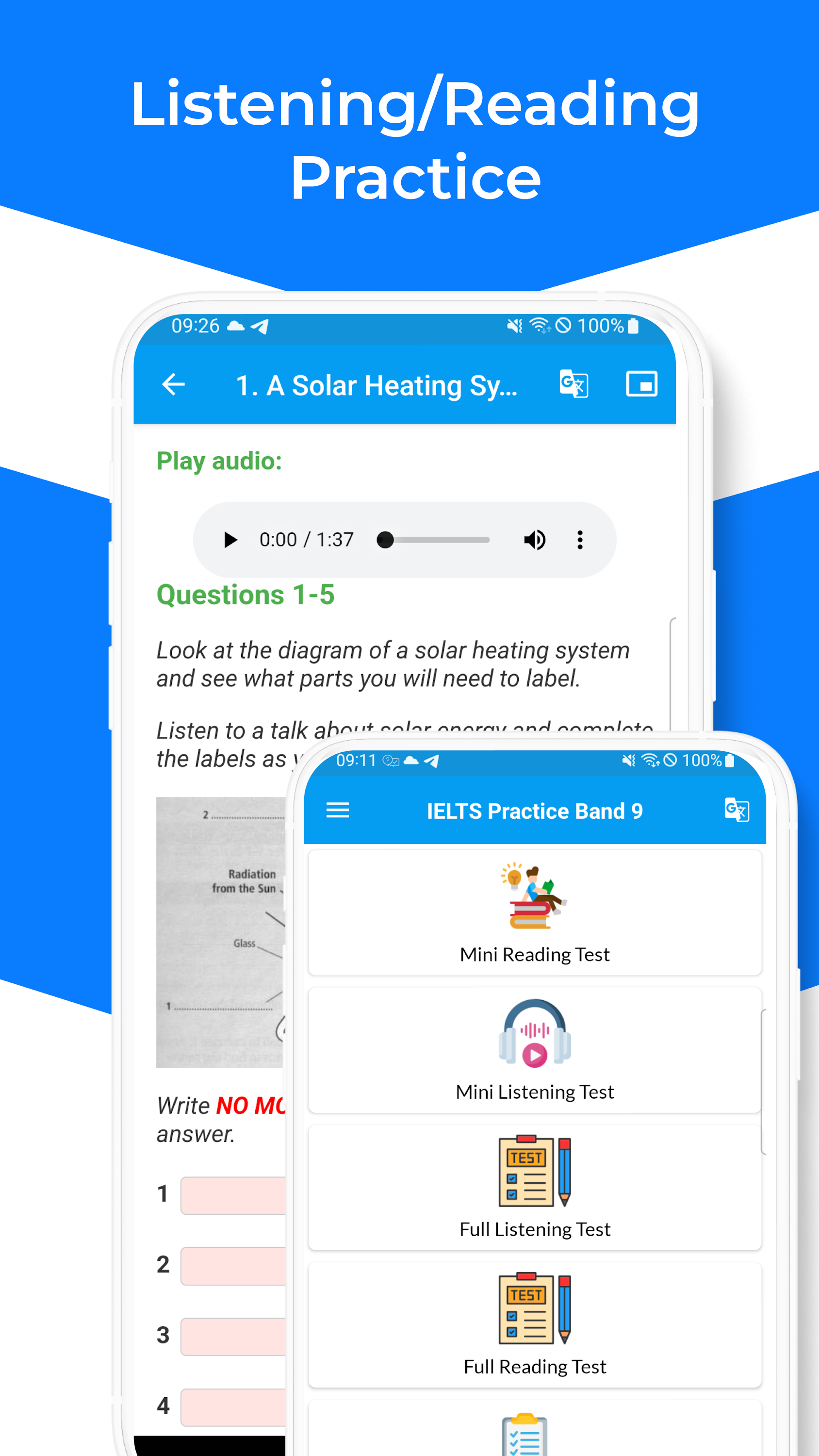اسکرین شات 3 برنامه IELTS Practice Band 9
