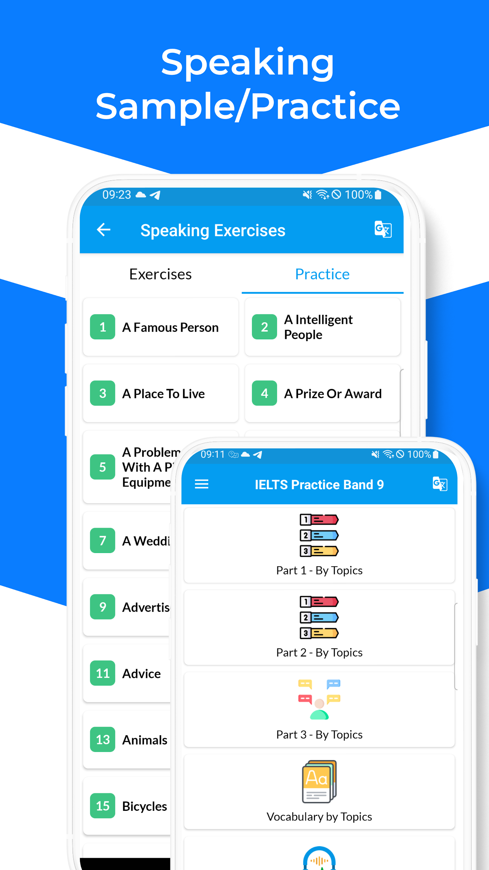 اسکرین شات 2 برنامه IELTS Practice Band 9