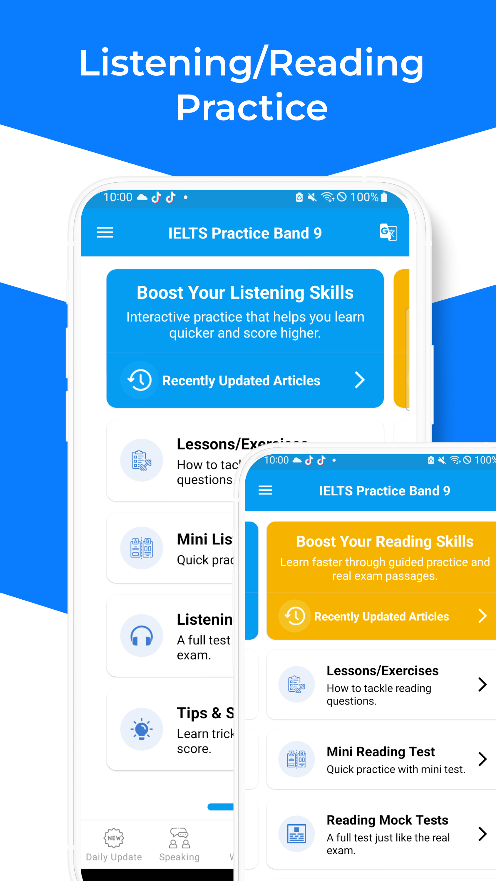 اسکرین شات 2 برنامه IELTS Practice Band 9