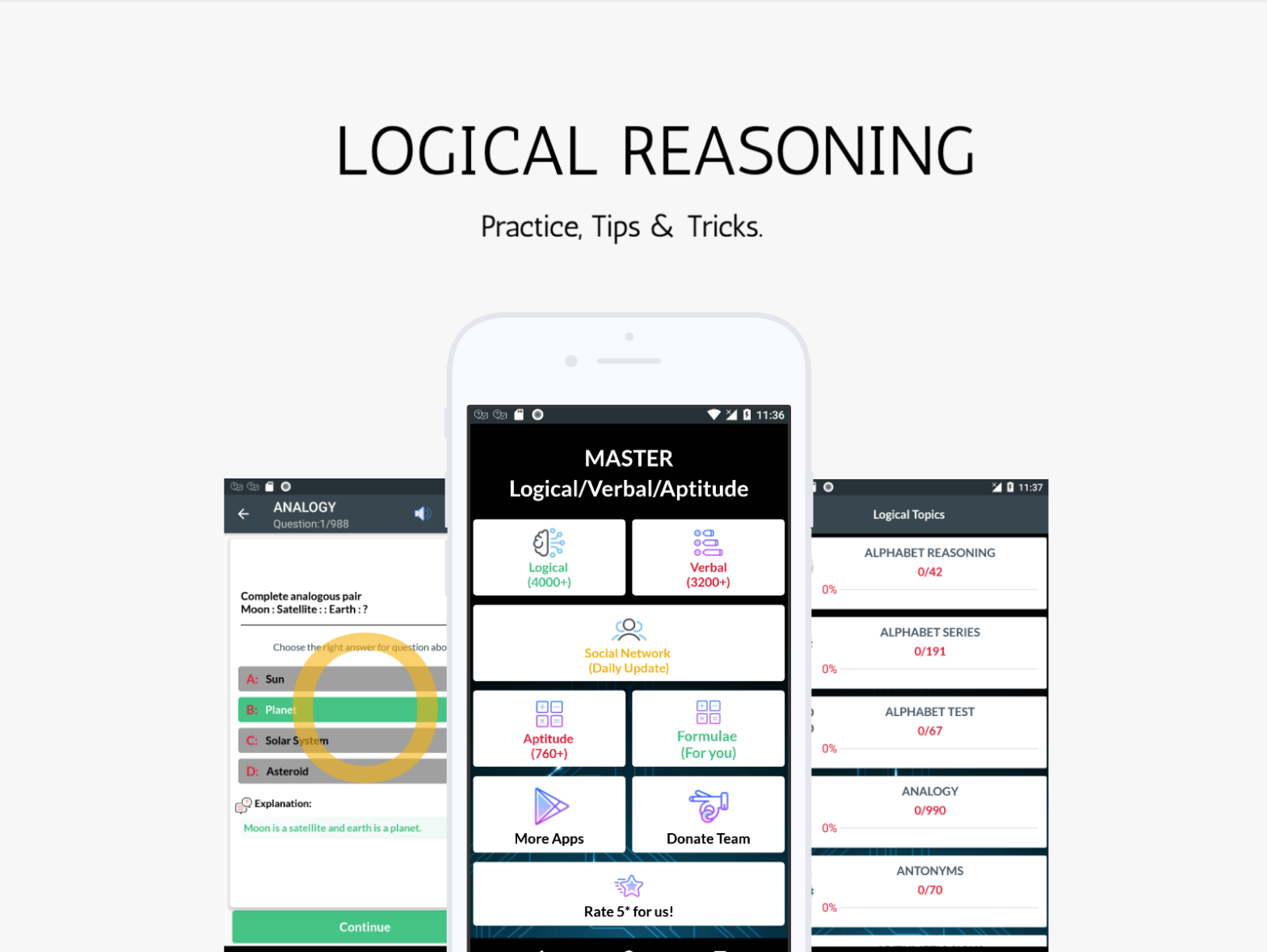 اسکرین شات 1 برنامه Logical Reasoning (Remake)