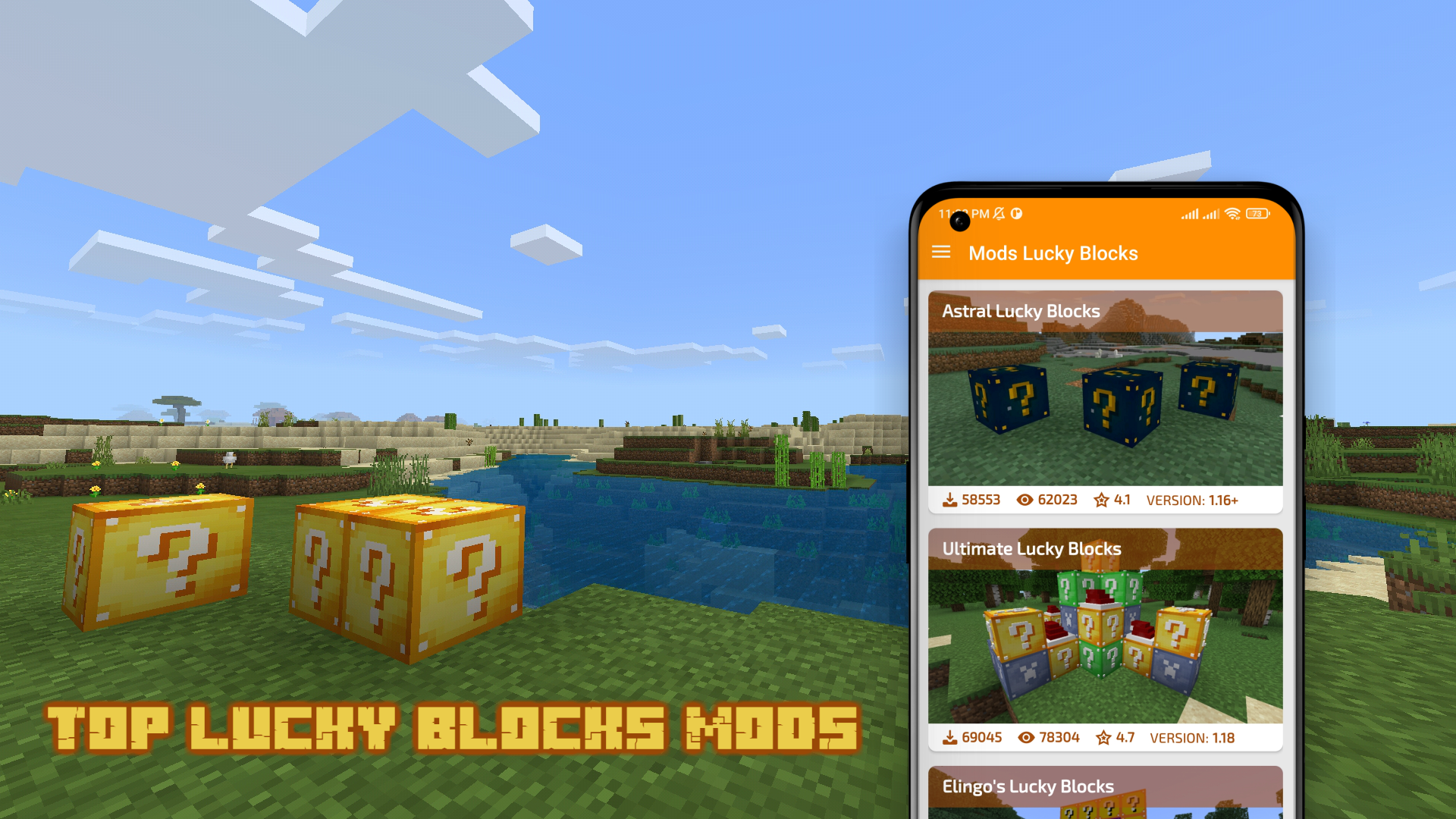اسکرین شات 1 برنامه Mods Lucky Block for Minecraft
