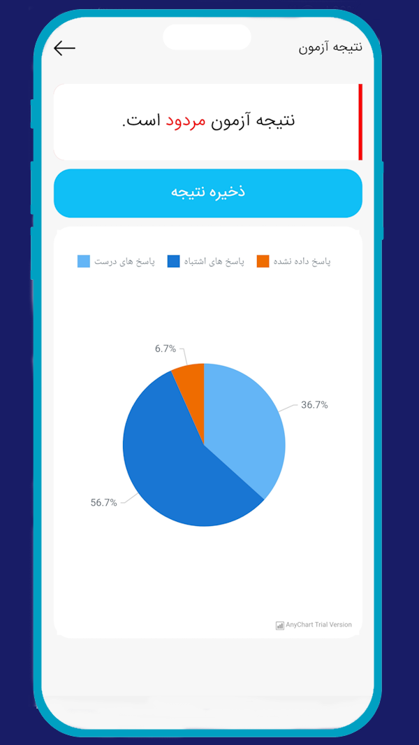 اسکرین شات 2 برنامه ‏آزمون آیین نامه راهنمایی و رانندگی