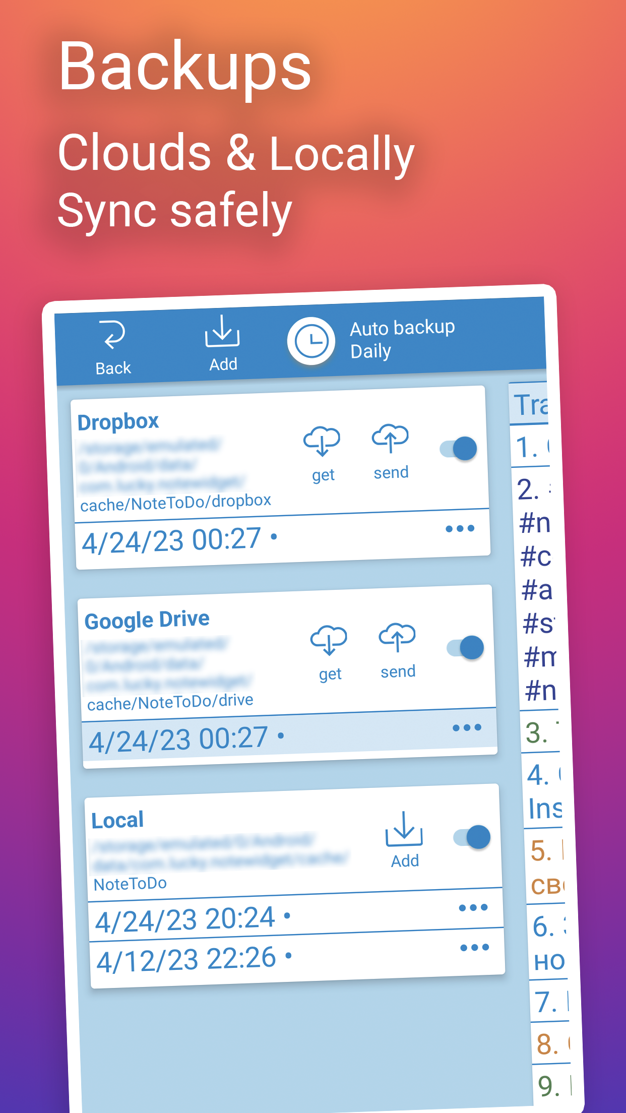 اسکرین شات 5 برنامه NoteToDo - Notes & To Do List