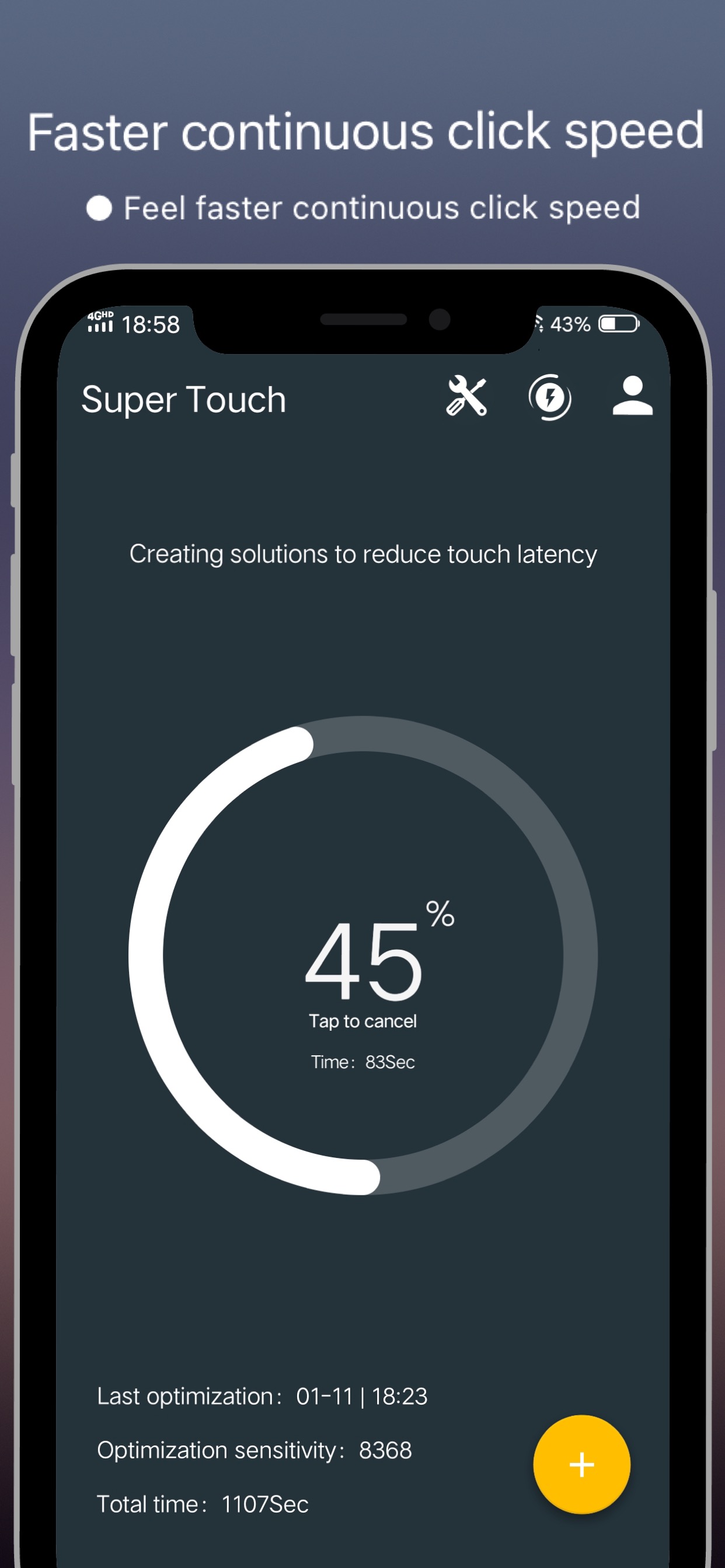 اسکرین شات برنامه Super Touch -speed sensitivity 4