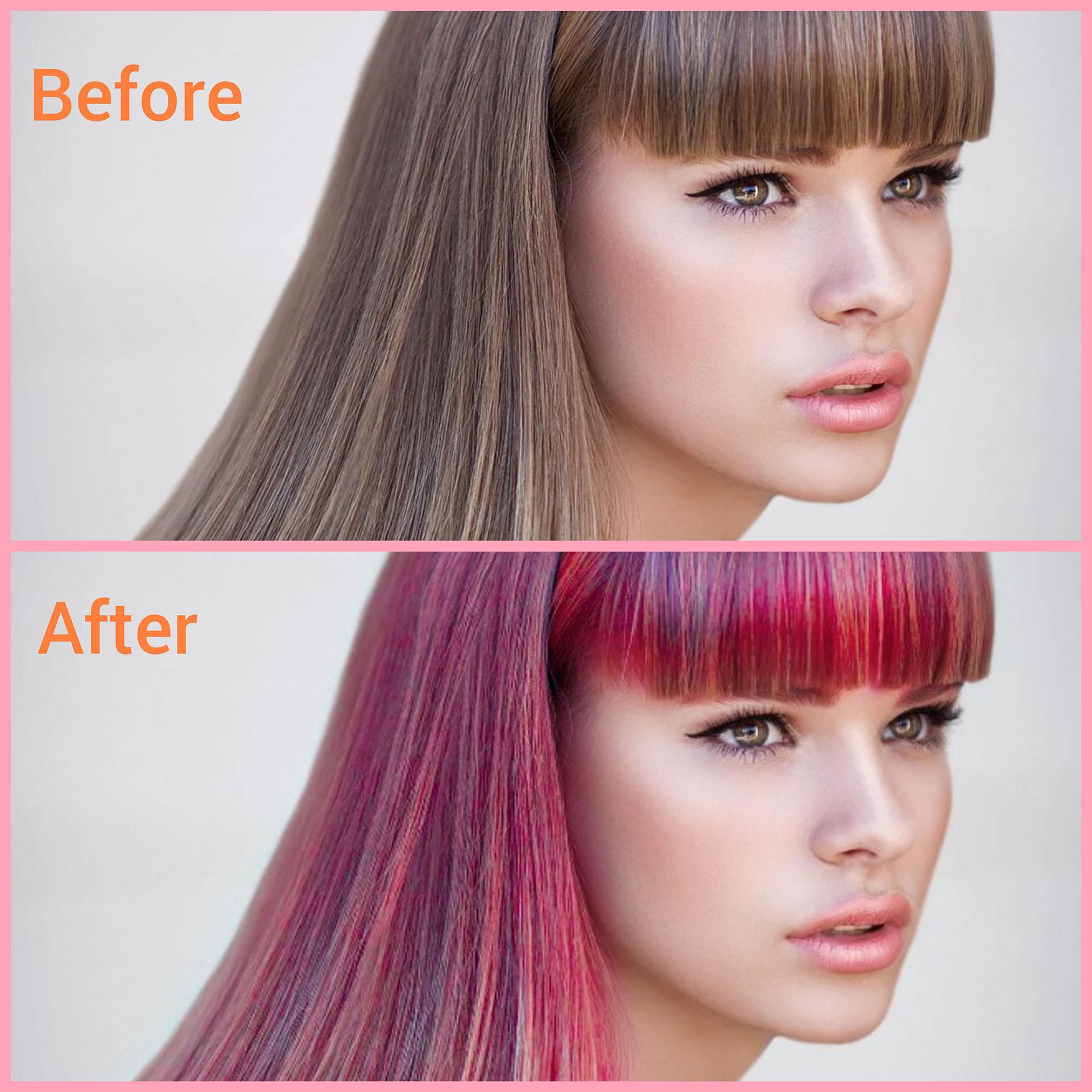اسکرین شات 1 برنامه Hair Color Changer - Hair Dye