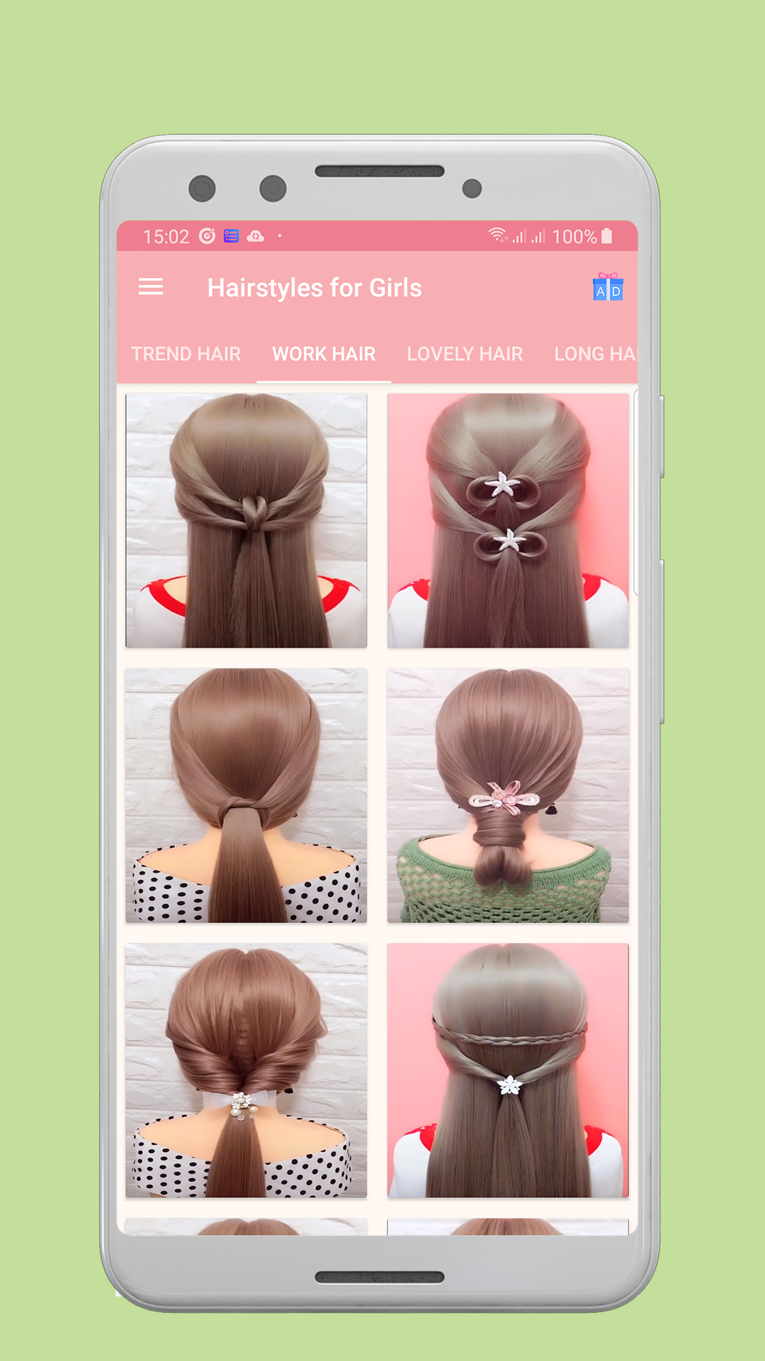اسکرین شات 2 برنامه Girls Hairstyles Step by Step