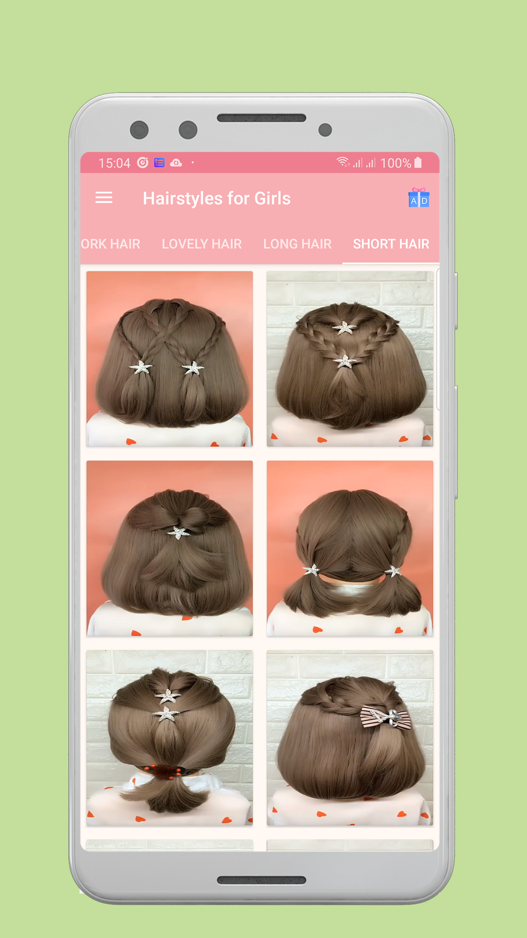 اسکرین شات 4 برنامه Girls Hairstyles Step by Step