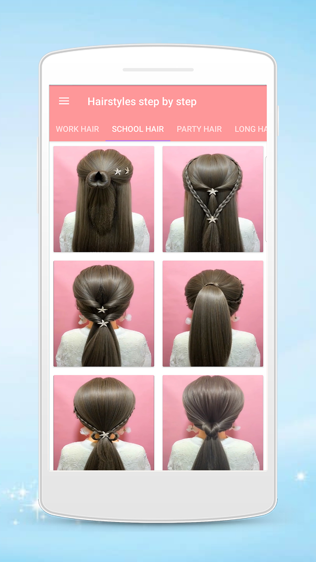 اسکرین شات 4 برنامه Hairstyles step by step