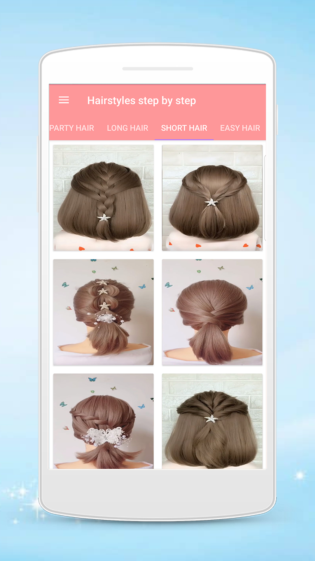 اسکرین شات 2 برنامه Hairstyles step by step