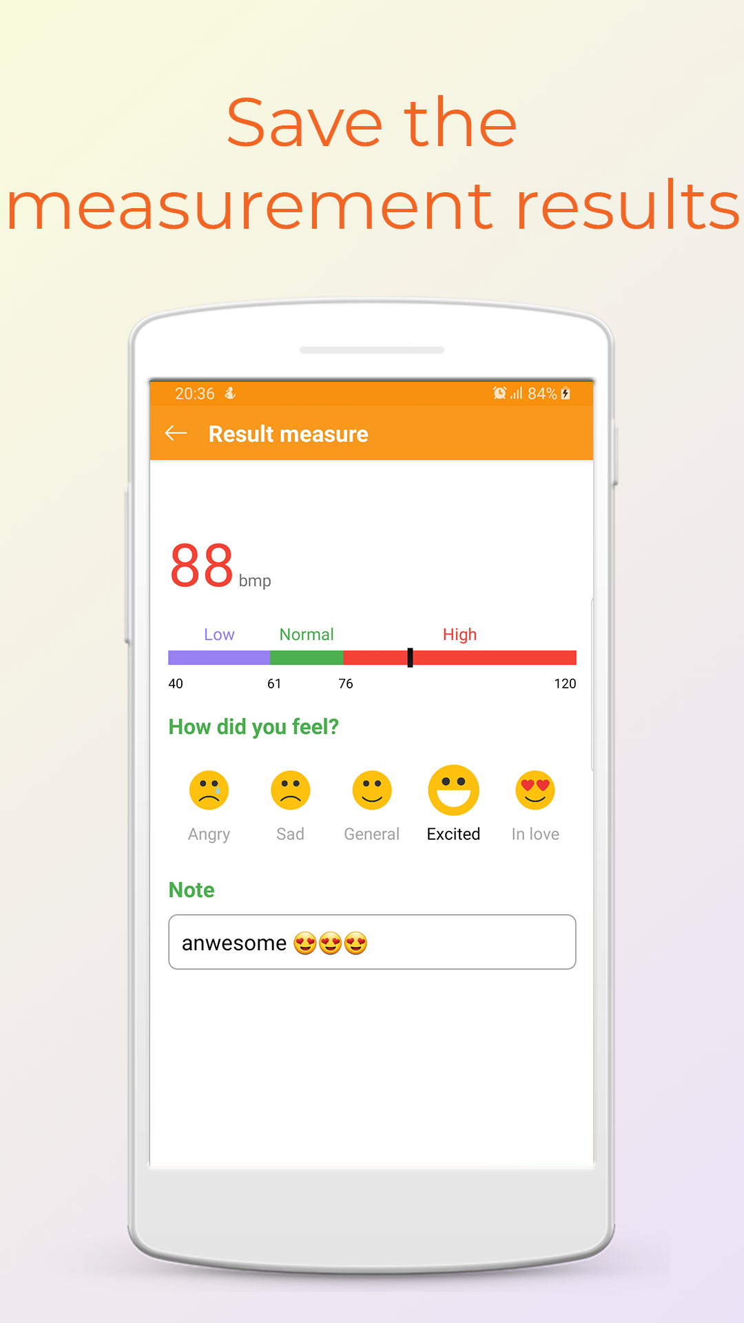 اسکرین شات 2 برنامه Heart Rate Monitor