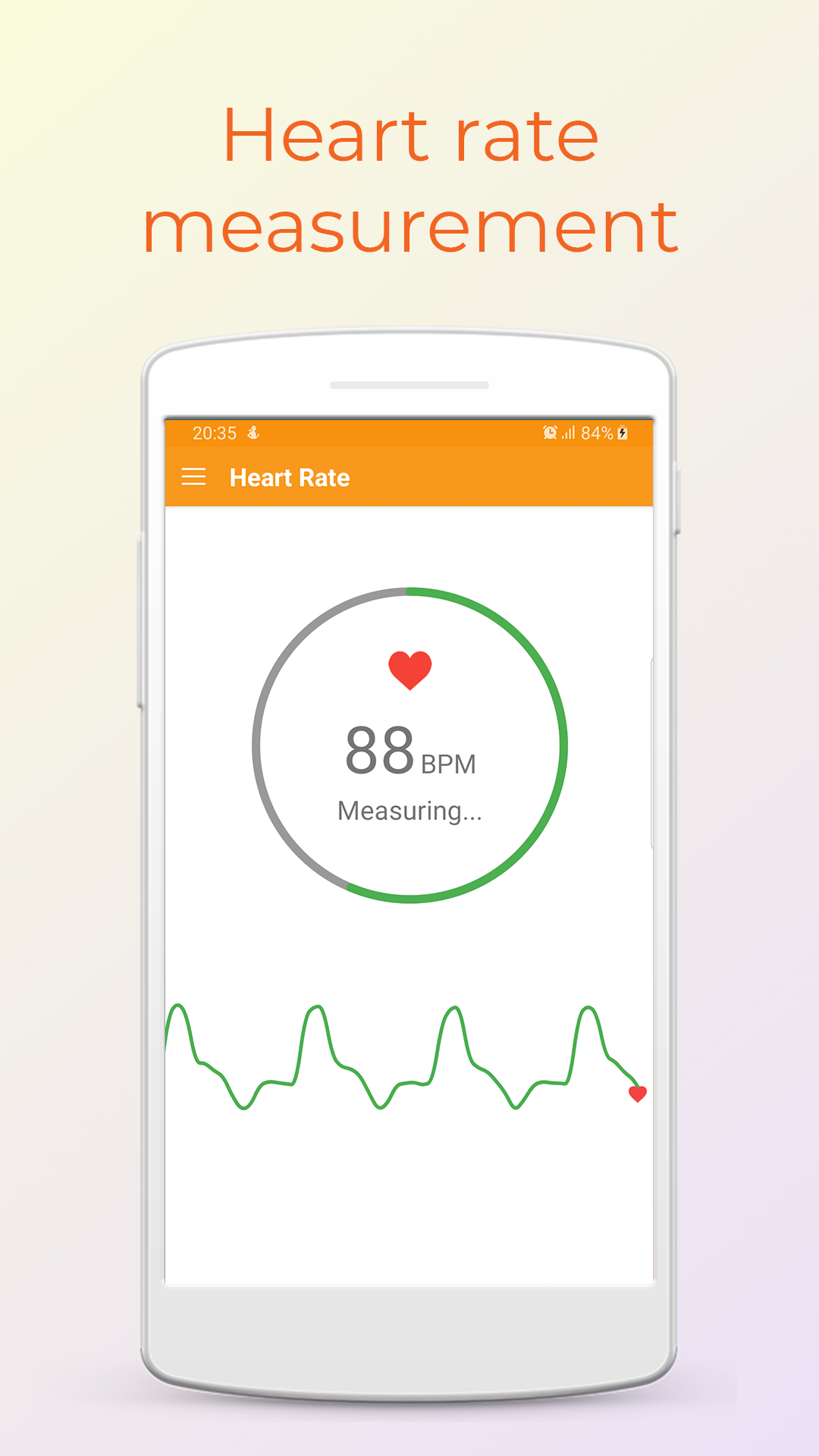 اسکرین شات 1 برنامه Heart Rate Monitor