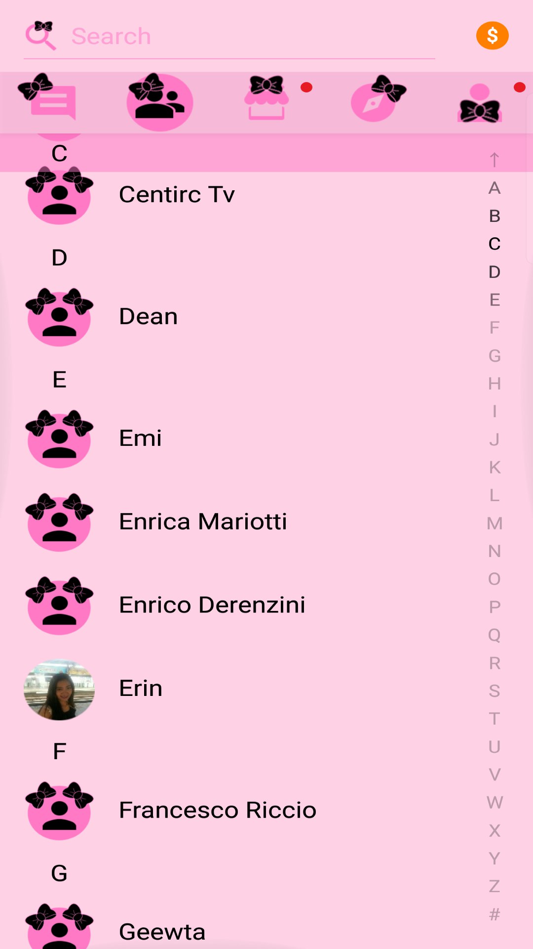 اسکرین شات 8 برنامه SMS Theme Ribbon Black - pink