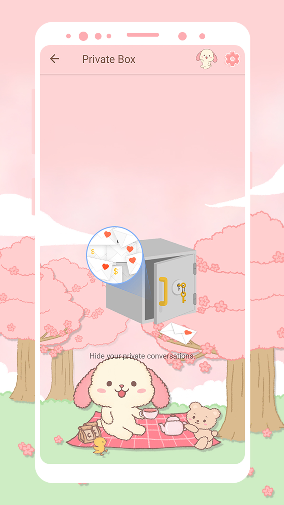 اسکرین شات 5 برنامه SMS Theme Rabbit Sakura - Pink