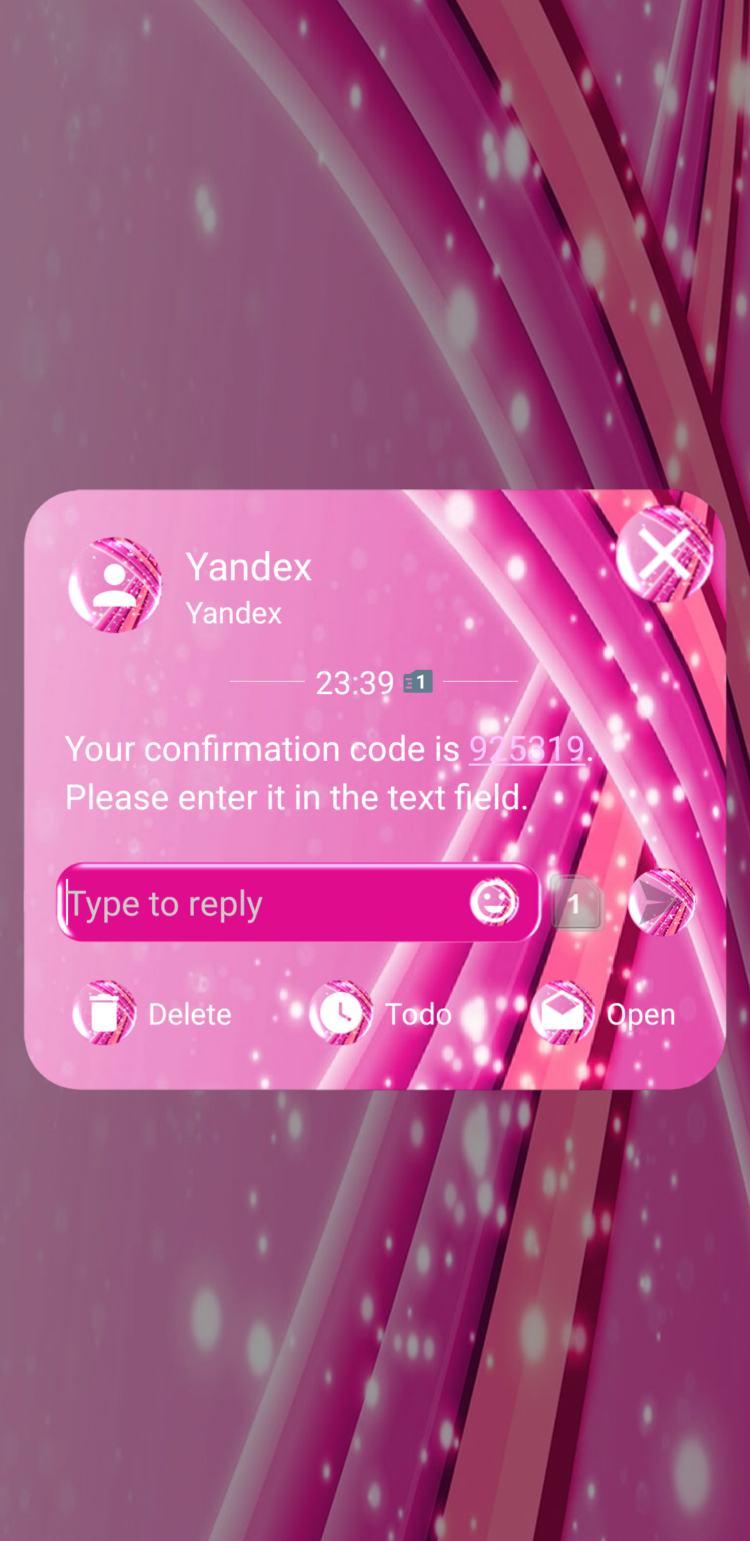 اسکرین شات 8 برنامه SMS Theme Sparkling Pink love