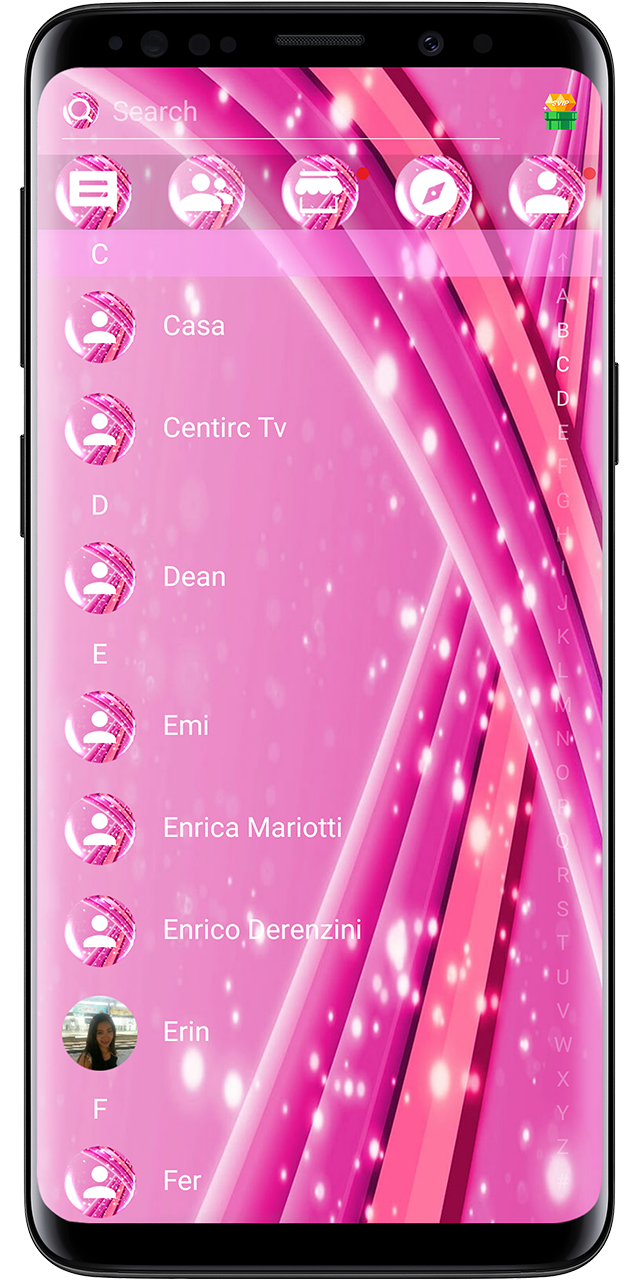 اسکرین شات 3 برنامه SMS Theme Sparkling Pink love