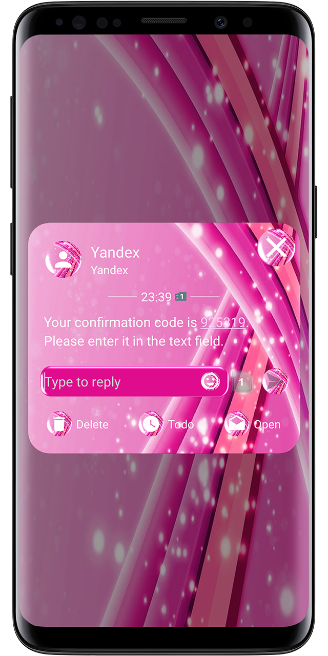 اسکرین شات 4 برنامه SMS Theme Sparkling Pink love