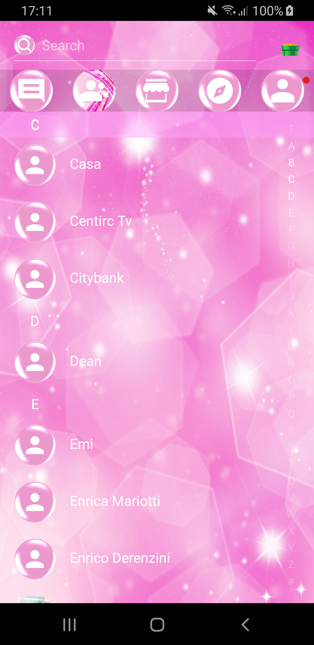اسکرین شات 7 برنامه SMS Theme Sparkling Pink 2