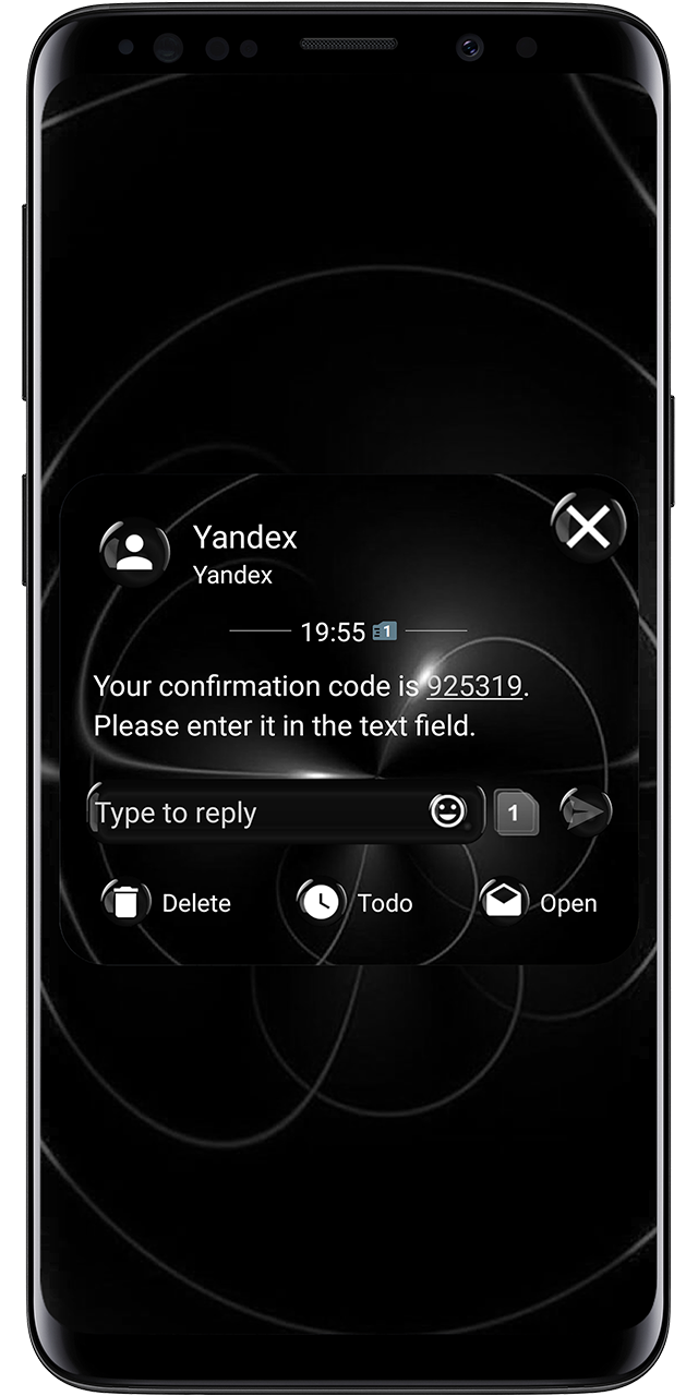 اسکرین شات 4 برنامه SMS Theme Sphere Black - chat