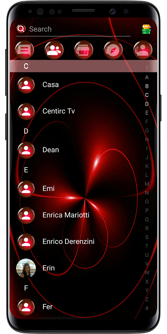 اسکرین شات 3 برنامه SMS Theme Sphere Red - black