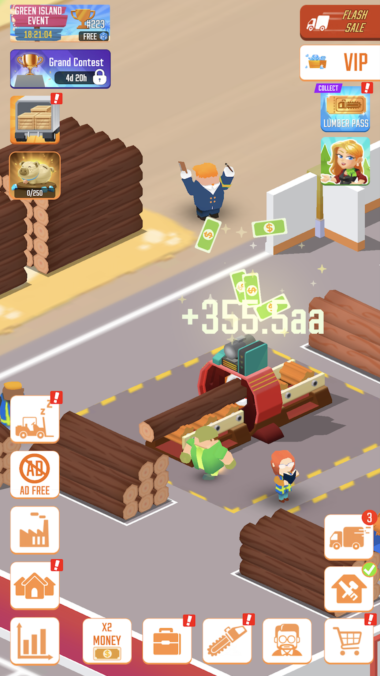 اسکرین شات 6 بازی Idle Lumber Empire: Tycoon Inc