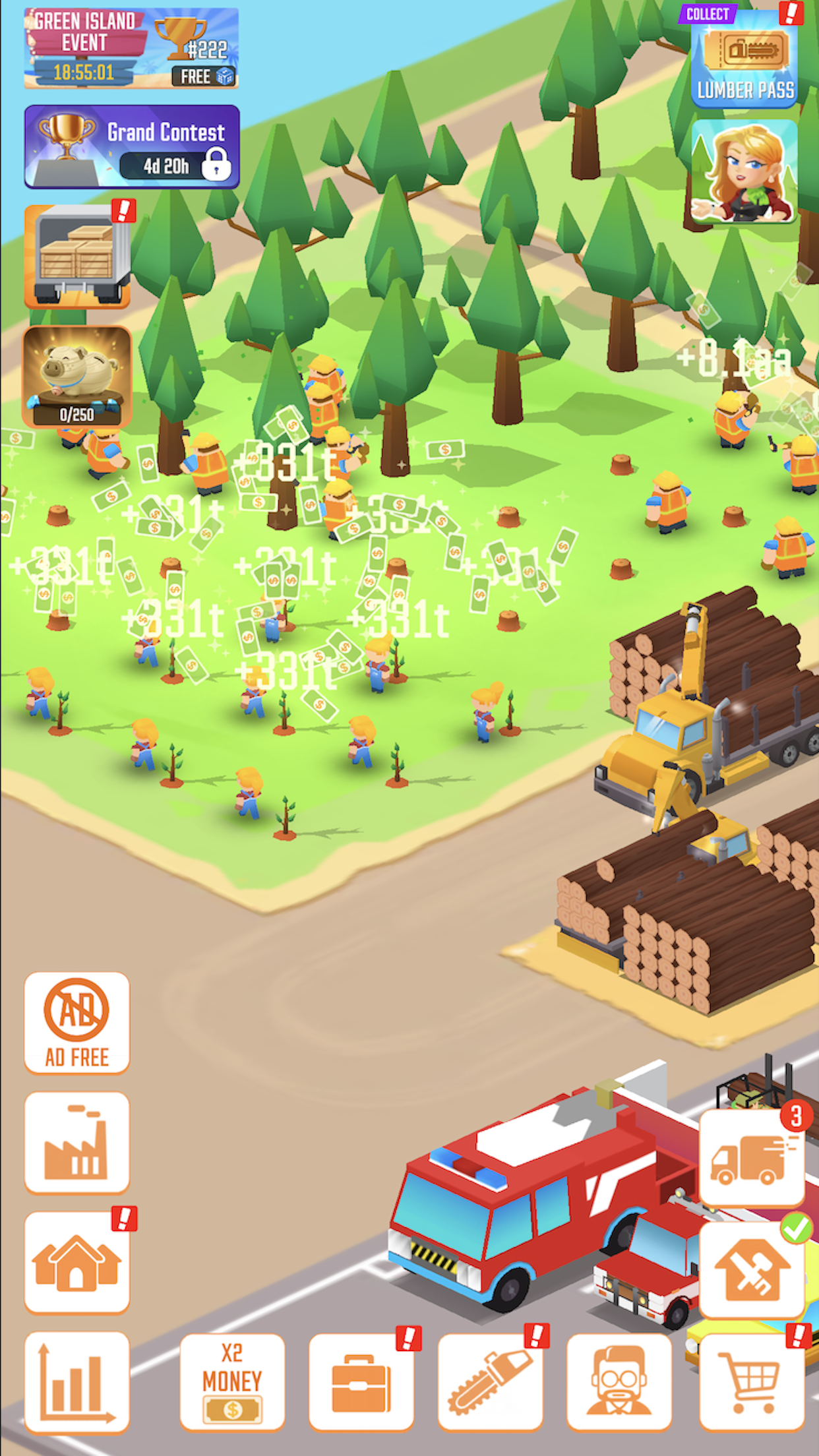 اسکرین شات 8 بازی Idle Lumber Empire: Tycoon Inc